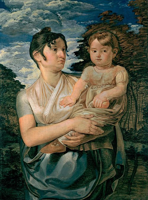 Pauline Runge with her two-year-old-son, 1807, Philipp Otto Runge