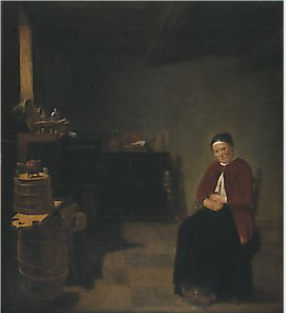 A Dutch Kitchen Interior, 1642, Monogrammiste IS