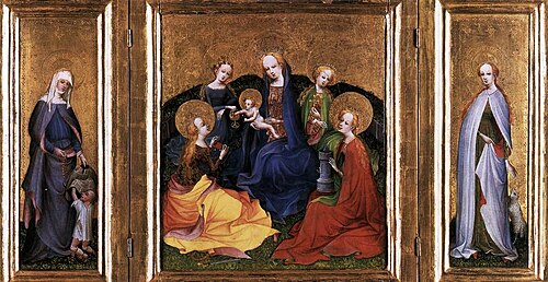 Triptych: Madonna and Child with Saints, 1425, Maître de la Sainte Parenté l'Ancien