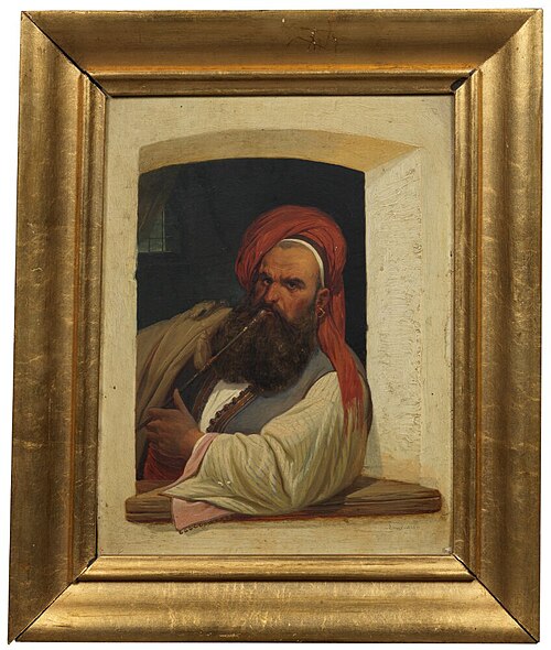 Pipe-Smoking Algerian Man, 1840, Niels Simonsen