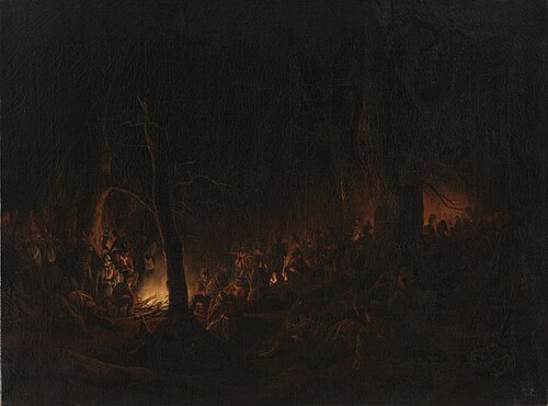 Bivouac After the Skirmish at Schleswig on the Night Between 23 and 24 April 1848, 1849, Niels Simonsen