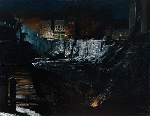 Excavation at Night, 1908, George Bellows