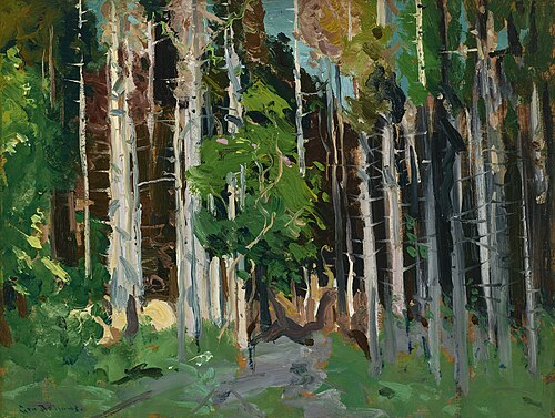 Through the Trees, Monhegan Island, Maine, 1913, George Bellows