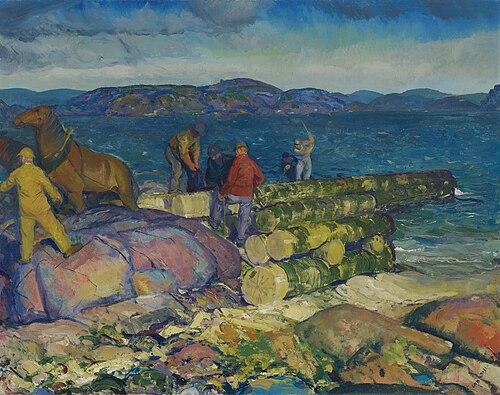 Dock Builders, 1916, George Bellows