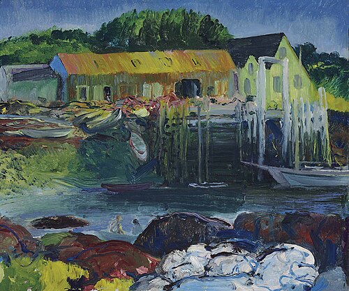 Criehaven Wharf, 1916, George Bellows
