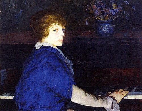 Emma at the Piano, 1914, George Bellows