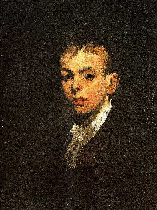 Head of Boy (aka Gray Boy), 1905, George Bellows