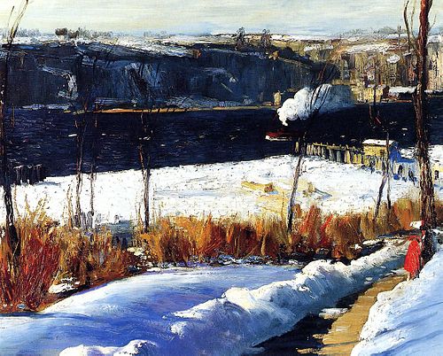 Winter Afternoon, Riverside Park, 1909, George Bellows