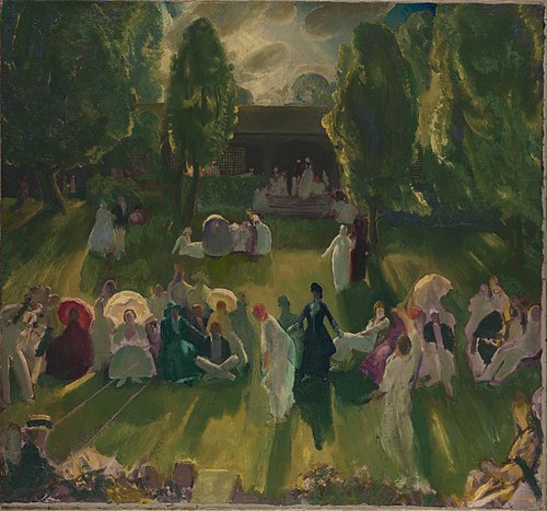 Tennis at Newport, 1919, George Bellows