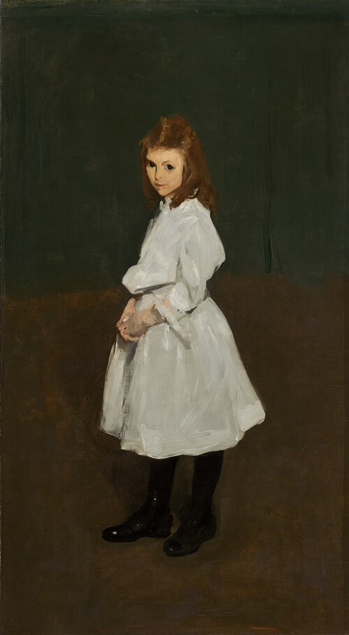 Little Girl in White (Queenie Burnett), 1907, George Bellows