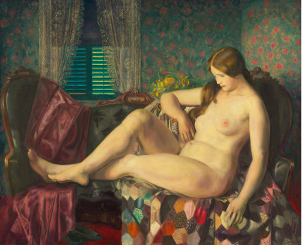 Nude with Hexagonal Quilt, 1924, George Bellows