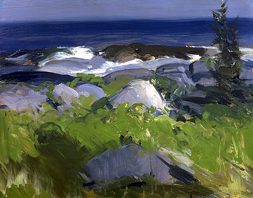 Vine Clad Shore--Monhegan Island, 1913, George Bellows