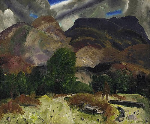 Hunter and Mountains, 1920, George Bellows