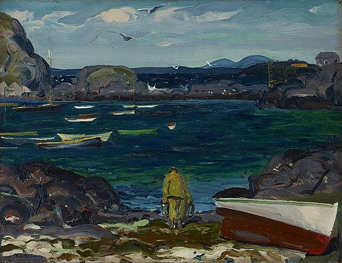 The Harbor, Monhegan Coast, Maine, 1913, George Bellows