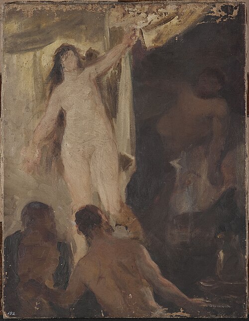 Academic sketch of nudes, 1881, Ian Tsionglinski
