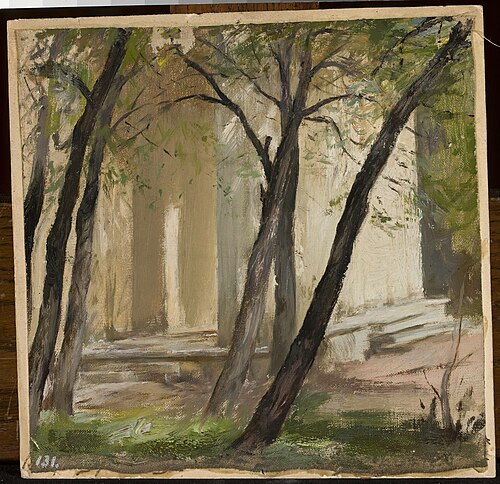 Garden of the Academy of Fine Arts in Petersburg, 1882, Ian Tsionglinski