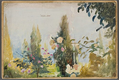 Garden of the Bakhchi-Dere villa in Yalta. From the journey to Crimea, 1893, Ian Tsionglinski
