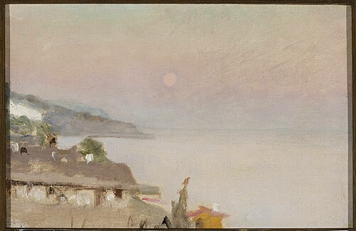 Moonlit evening in Yalta. From the journey to Crimea, 1893, Ian Tsionglinski