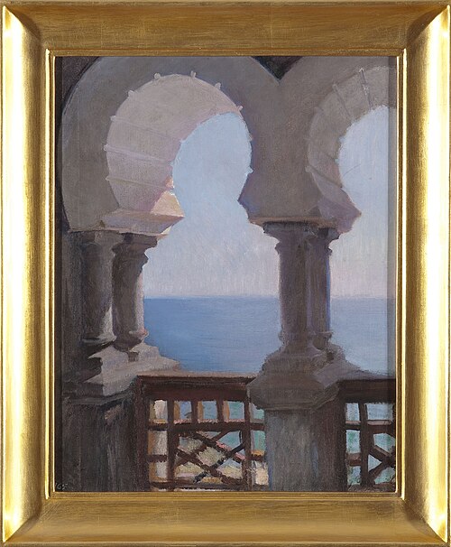 Moorish porch of the Bakhchi-Dere villa in Yalta. From the journey to Crimea, 1887, Ian Tsionglinski