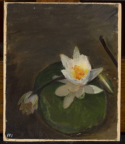 Two water lilies on a leaf, , Ian Tsionglinski