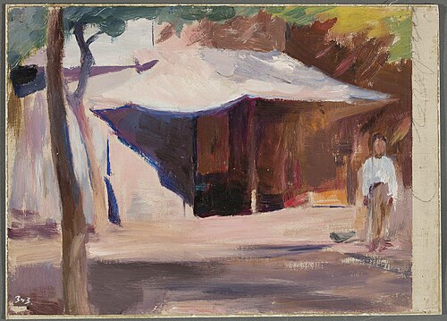 In front of a house. From the journey to Constantinople, 1893, Ian Tsionglinski