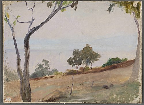 Landscape with trees. From the journey to Constantinople, 1893, Ian Tsionglinski