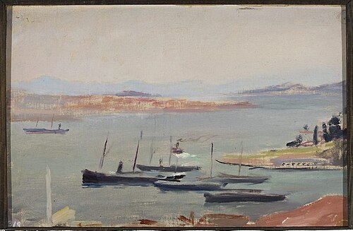 On a ship, at the entry to Bosporus. From the journey to Constantinople, 1893, Ian Tsionglinski