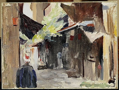 Bazaar in Istanbul. From the journey to Constantinople, 1893, Ian Tsionglinski