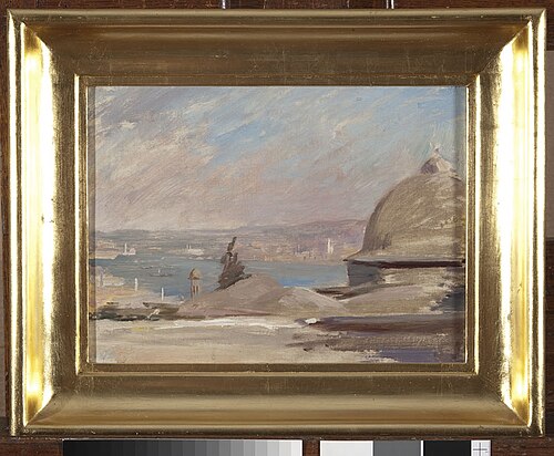 View of the port. From the journey to Constantinople, 1893, Ian Tsionglinski