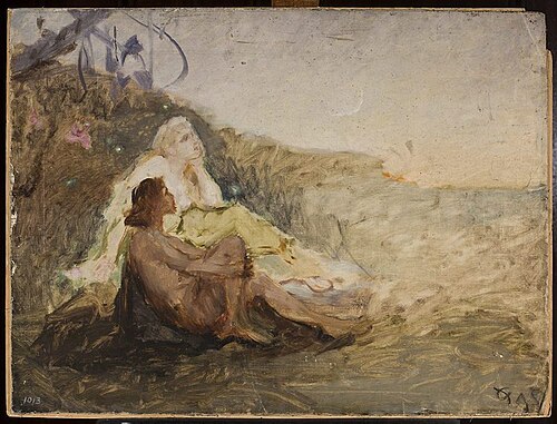 Sketch for the painting “Love”, 1895, Ian Tsionglinski