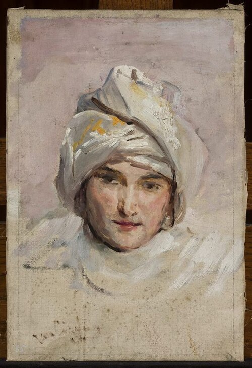 Study of the head for the painting “Symbolic dance”, 1899, Ian Tsionglinski
