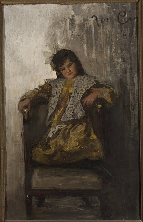 Portrait of a girl, daughter of Mrs. Sachar, 1901, Ian Tsionglinski