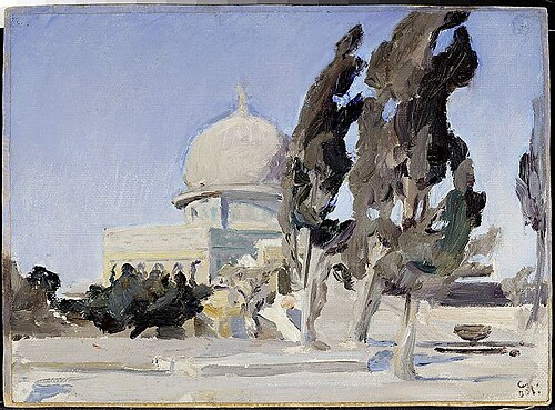 Mosque of Omar in Jerusalem. From the journey to Palestine, 1901, Ian Tsionglinski