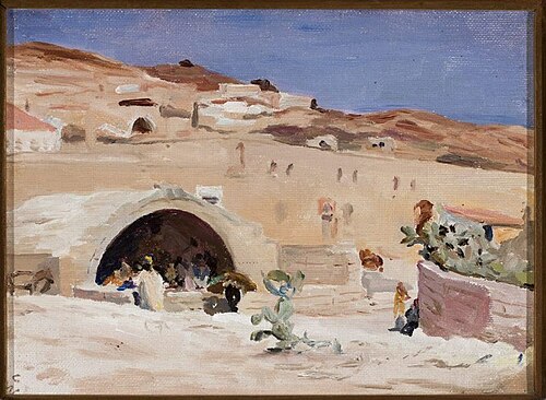 Mary’s Well in Nazareth. From the journey to Palestine, 1901, Ian Tsionglinski