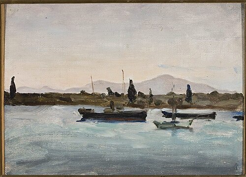 Boats at the coast, Marmora – Tuscula. From the journey to Palestine, 1901, Ian Tsionglinski