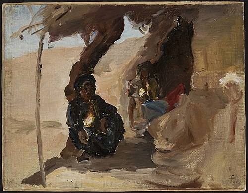 Desert - Resting in the desert. From the journey to Palestine, 1901, Ian Tsionglinski