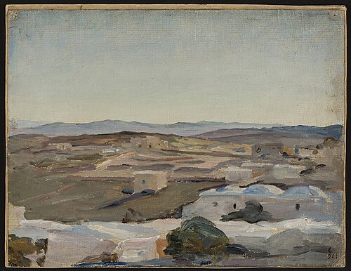 Ramallah near Jerusalem. From the journey to Palestine, 1901, Ian Tsionglinski