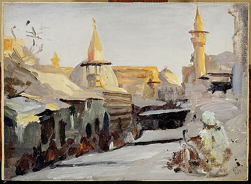 Street in Damascus. From the journey to Palestine, 1901, Ian Tsionglinski