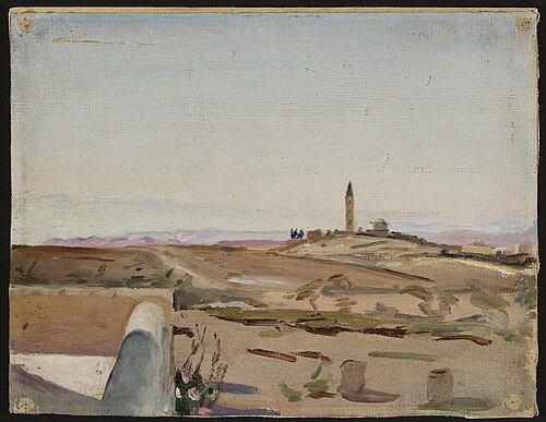 At the edge of the city and the desert. From the journey to Palestine, 1901, Ian Tsionglinski