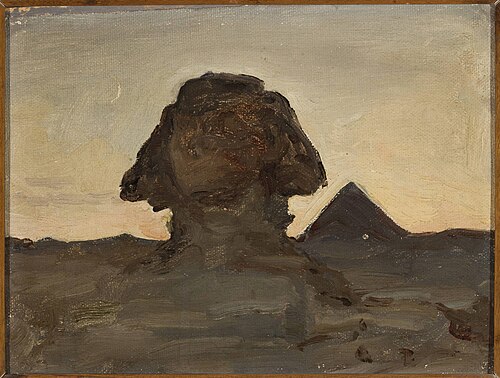 Sphinx by the moonlight. From the journey to Egypt, 1903, Ian Tsionglinski