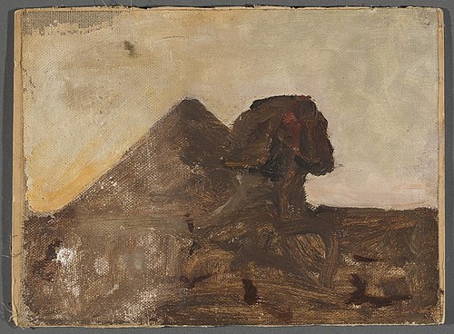 Evening in the desert – Sphinx and pyramid. From the journey to Egypt, 1903, Ian Tsionglinski