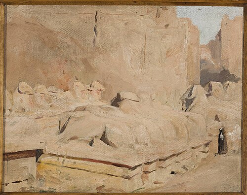 Sphinx Alley, temple of Amun-Re. From the journey to Egypt, 1903, Ian Tsionglinski