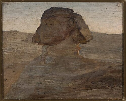 Sphinx in the evening. From the journey to Egypt, 1903, Ian Tsionglinski