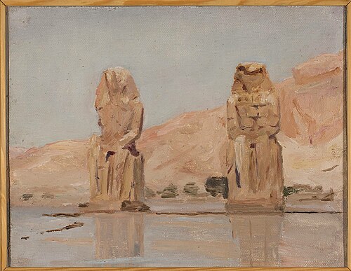 Two statues. From the journey to Egypt, 1903, Ian Tsionglinski