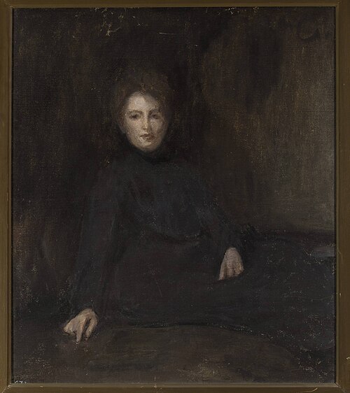Portrait of Wanda Szwengruben née Ciąglińska, artist's sister, 1904, Ian Tsionglinski