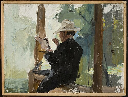 Singer Yershov while painting, 1905, Ian Tsionglinski