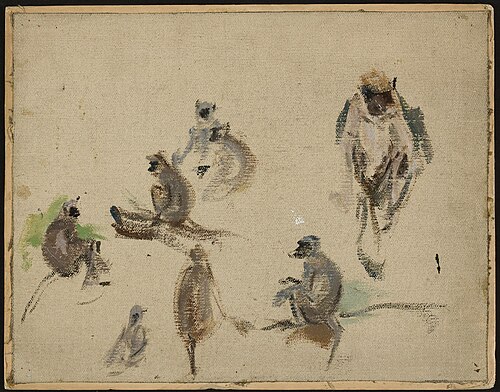 Monkeys. From the journey to India, 1907, Ian Tsionglinski