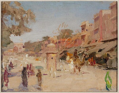 Street in Jaipur. From the journey to India, 1907, Ian Tsionglinski