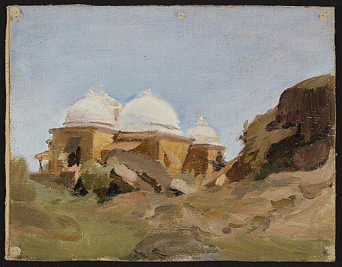 Temple with white domes. From the journey to India, 1907, Ian Tsionglinski