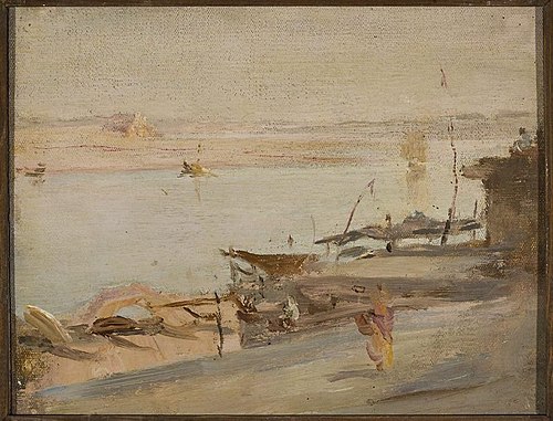 Benares, Ganges. From the journey to India, 1907, Ian Tsionglinski